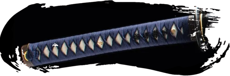 Tsuka con Hineri Maki en azul oscuro